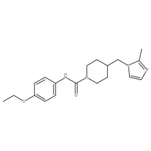 N-(4-ethoxyphenyl)-4-((2-methyl-1H-imidazol-1-yl)methyl)piperidine-1-carboxamide结构式