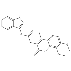 2-(7,8-dimethoxy-4-methyl-2-oxo-2H-chromen-3-yl)-N-(1H-indazol-3-yl)acetamide Structure