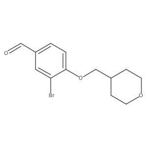 3-Bromo-4-(tetrahydropyran-4-ylmethoxy)benzaldehyde Structure