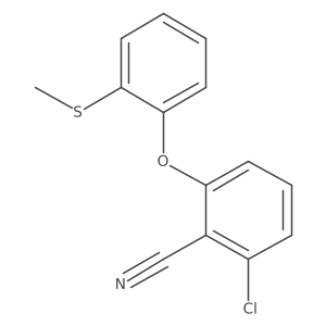 Benzonitrile, 2-chloro-6-[2-(methylthio)phenoxy]- Structure
