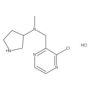 N-((3-chloropyrazin-2-yl)methyl)-N-methylpyrrolidin-3-amine hydrochloride结构式
