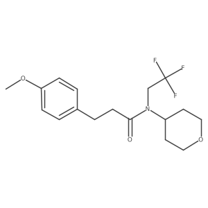 3-(4-methoxyphenyl)-N-(tetrahydro-2H-pyran-4-yl)-N-(2,2,2-trifluoroethyl)propanamide Structure