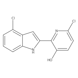 6-Chloro-2-(4-chloro-1H-indol-2-yl)-3-pyridinol Structure