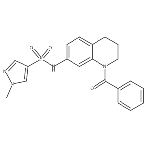N-(1-benzoyl-1,2,3,4-tetrahydroquinolin-7-yl)-1-methyl-1H-pyrazole-4-sulfonamide Structure