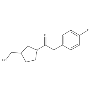 2-(4-Fluorophenyl)-1-[3-(hydroxymethyl)pyrrolidin-1-yl]ethan-1-one Structure