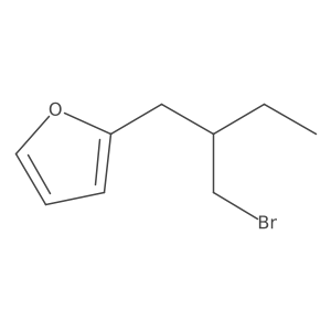 2-[2-(Bromomethyl)butyl]furan Structure