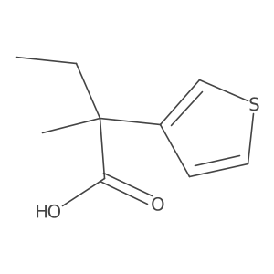 2-Methyl-2-(thiophen-3-yl)butanoic acid结构式
