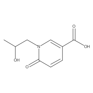 1-(2-Hydroxypropyl)-6-oxo-1,6-dihydropyridine-3-carboxylic acid结构式