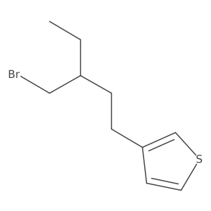 3-[3-(Bromomethyl)pentyl]thiophene结构式