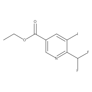 Ethyl 2-(difluoromethyl)-3-iodopyridine-5-carboxylate Structure