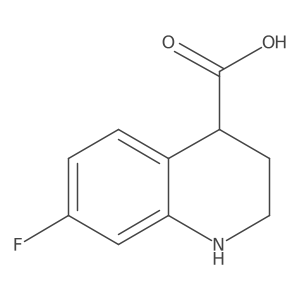 7-Fluoro-1,2,3,4-tetrahydroquinoline-4-carboxylic acid结构式