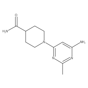 1-(6-Amino-2-methylpyrimidin-4-yl)piperidine-4-carboxamide Structure