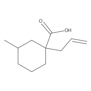 3-Methyl-1-(prop-2-en-1-yl)cyclohexane-1-carboxylic acid结构式