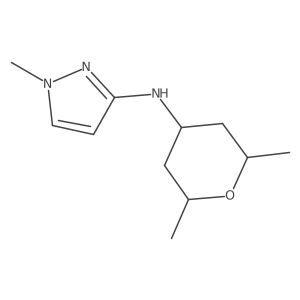 N-(2,6-dimethyloxan-4-yl)-1-methyl-1H-pyrazol-3-amine结构式