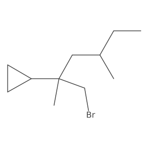 (1-Bromo-2,4-dimethylhexan-2-yl)cyclopropane结构式