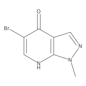 5-Bromo-1-methyl-1H-pyrazolo[3,4-b]pyridin-4(7H)-one结构式