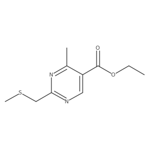 Ethyl 4-methyl-2-[(methylsulfanyl)methyl]pyrimidine-5-carboxylate Structure