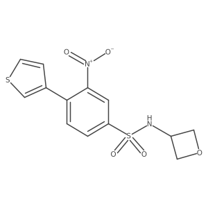 3-Nitro-N-3-oxetanyl-4-(3-thienyl)benzenesulfonamide Structure