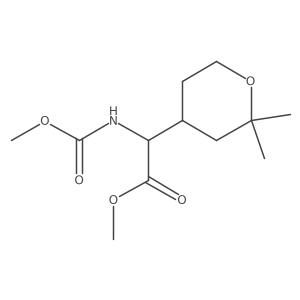 methyl 2-(2,2-dimethyltetrahydro-2H-pyran-4-yl)-2-((methoxycarbonyl)amino)acetate结构式