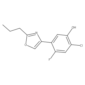 2-Chloro-4-fluoro-5-(2-propyl-4-oxazolyl)phenol结构式