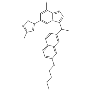 Quinoline, 6-[(1S)-1-[8-fluoro-6-(3-methyl-5-isoxazolyl)-1,2,4-triazolo[4,3-a]pyridin-3-yl]ethyl]-3-(2-methoxyethoxy)-结构式