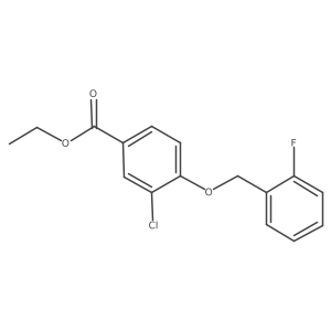 Ethyl 3-chloro-4-((2-fluorobenzyl)oxy)benzoate结构式