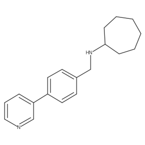 N-[(4-pyridin-3-ylphenyl)methyl]cycloheptanamine结构式