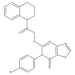 3-(4-bromophenyl)-2-((2-(3,4-dihydroquinolin-1(2H)-yl)-2-oxoethyl)thio)thieno[3,2-d]pyrimidin-4(3H)-one Structure