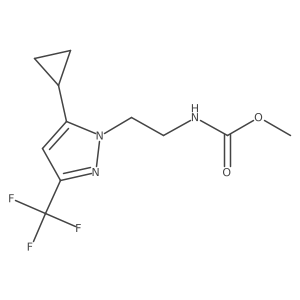 methyl (2-(5-cyclopropyl-3-(trifluoromethyl)-1H-pyrazol-1-yl)ethyl)carbamate Structure