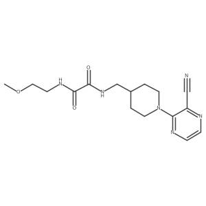 N1-((1-(3-cyanopyrazin-2-yl)piperidin-4-yl)methyl)-N2-(2-methoxyethyl)oxalamide Structure