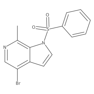 1-(benzenesulfonyl)-4-bromo-7-methyl-1H-pyrrolo[2,3-c]pyridine Structure