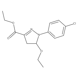 ethyl 1-(4-chlorophenyl)-5-ethoxy-4,5-dihydro-1H-pyrazole-3-carboxylate Structure