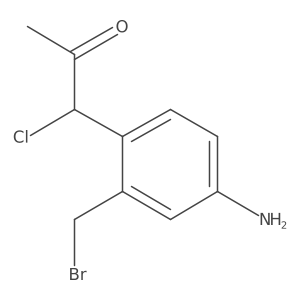 1-(4-Amino-2-(bromomethyl)phenyl)-1-chloropropan-2-one Structure