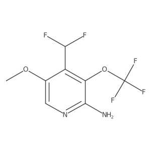 4-(Difluoromethyl)-5-methoxy-3-(trifluoromethoxy)pyridin-2-amine结构式