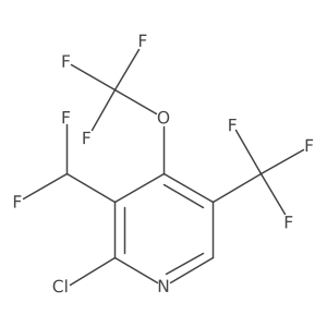 2-Chloro-3-(difluoromethyl)-4-(trifluoromethoxy)-5-(trifluoromethyl)pyridine结构式