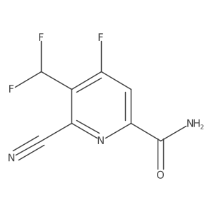 6-Cyano-5-(difluoromethyl)-4-fluoropicolinamide结构式