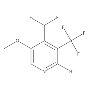 2-Bromo-4-(difluoromethyl)-5-methoxy-3-(trifluoromethyl)pyridine结构式