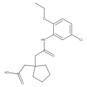1-[2-[(5-Chloro-2-ethoxyphenyl)amino]-2-oxoethyl]cyclopentaneacetic acid Structure