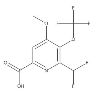 2-(Difluoromethyl)-4-methoxy-3-(trifluoromethoxy)pyridine-6-carboxylic acid结构式