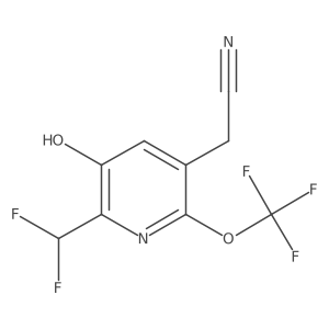 2-(Difluoromethyl)-3-hydroxy-6-(trifluoromethoxy)pyridine-5-acetonitrile结构式