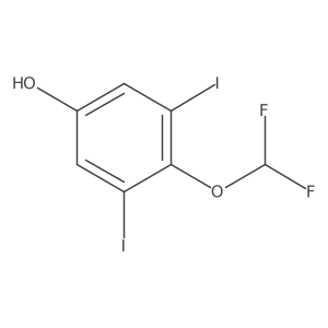 4-Difluoromethoxy-3,5-diiodophenol结构式
