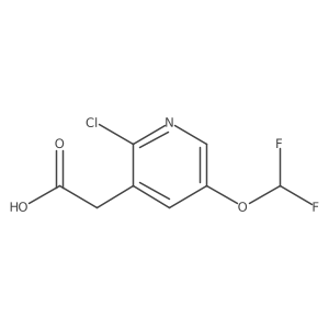 2-(2-Chloro-5-(difluoromethoxy)pyridin-3-yl)acetic acid结构式