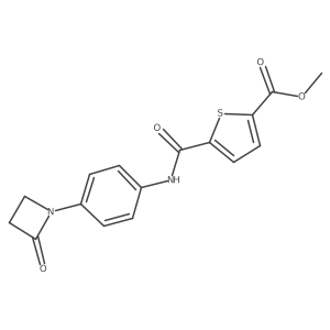 Methyl 5-{[4-(2-oxoazetidin-1-yl)phenyl]carbamoyl}thiophene-2-carboxylate结构式