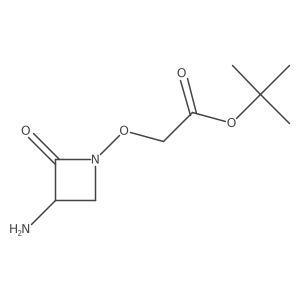 Acetic acid, 2-[(3-amino-2-oxo-1-azetidinyl)oxy]-, 1,1-dimethylethyl ester Structure