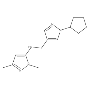 N-[(1-cyclopentyl-1H-pyrazol-4-yl)methyl]-1,3-dimethyl-1H-pyrazol-5-amine Structure