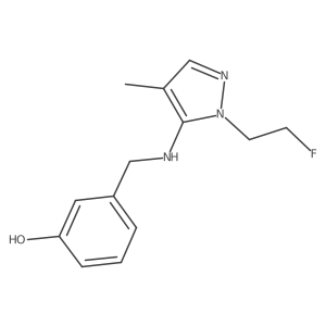 3-({[1-(2-fluoroethyl)-4-methyl-1H-pyrazol-5-yl]amino}methyl)phenol结构式