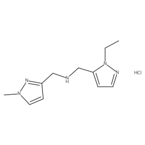 1-(1-ethyl-1H-pyrazol-5-yl)-N-[(1-methyl-1H-pyrazol-3-yl)methyl]methanamine Structure