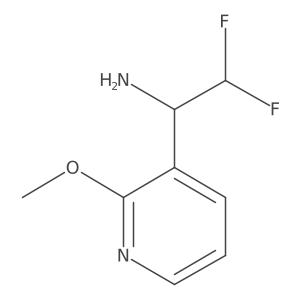 2,2-Difluoro-1-(2-methoxypyridin-3-yl)ethan-1-amine结构式