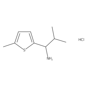 2-Methyl-1-(5-methylthiophen-2-yl)propan-1-amine hydrochloride结构式