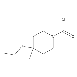 4-Ethoxy-4-methylpiperidine-1-carbonyl chloride结构式